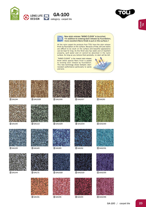 Thảm có đa dạng màu sắc, mẫu mã