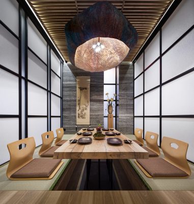 Bài trí ánh sáng trong không gian nhà hàng Nhật