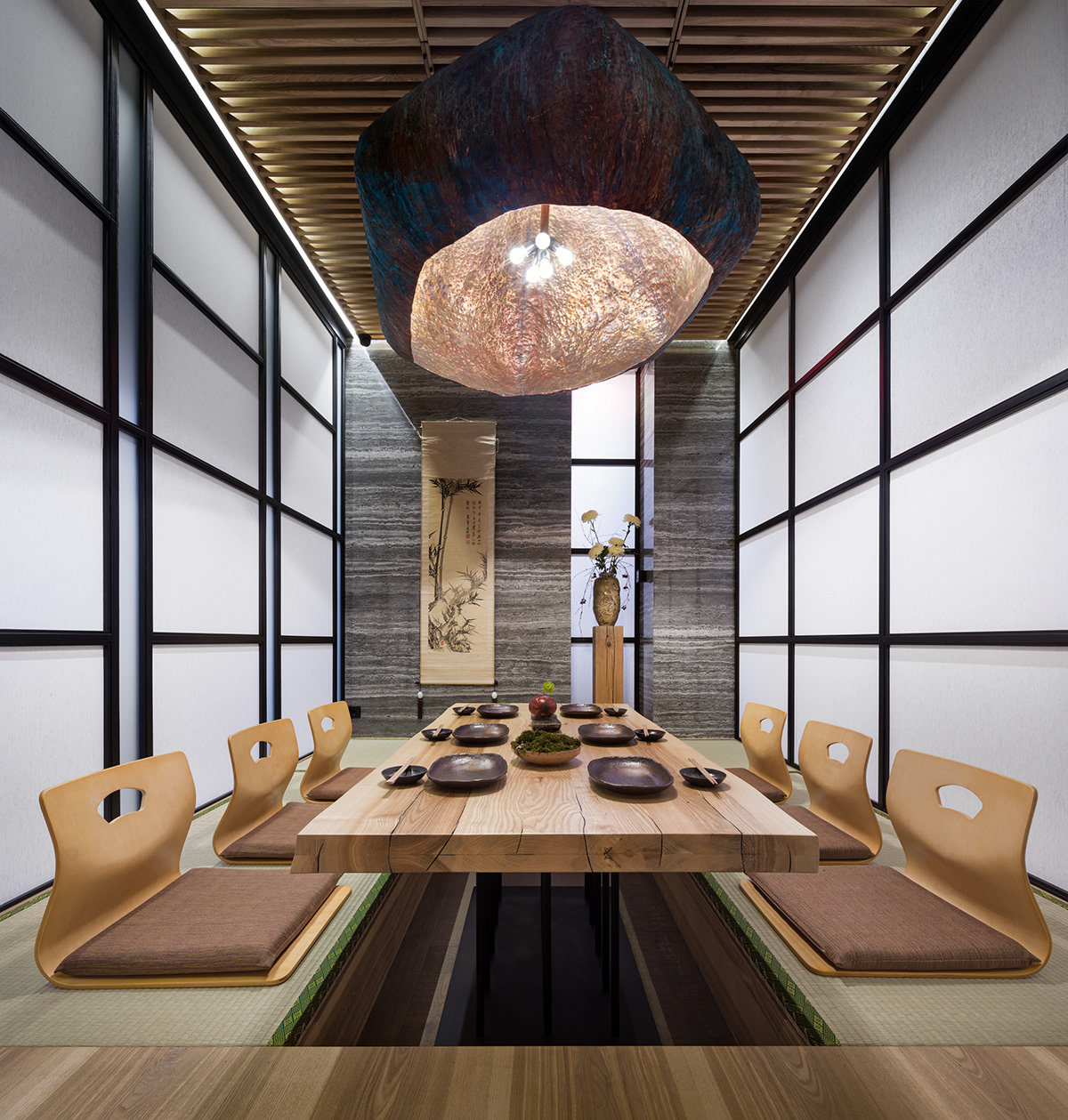 Phong riêng tư thiết kế nhà hàng kiểu Nhật
